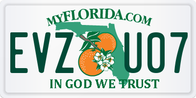 FL license plate EVZU07