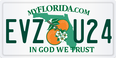 FL license plate EVZU24