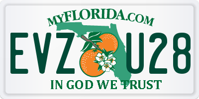 FL license plate EVZU28