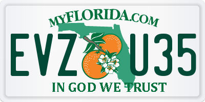 FL license plate EVZU35