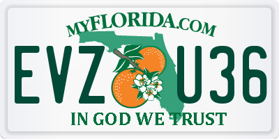 FL license plate EVZU36