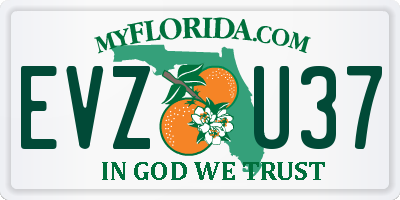 FL license plate EVZU37
