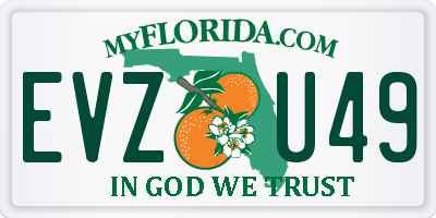 FL license plate EVZU49