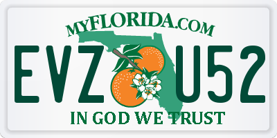 FL license plate EVZU52