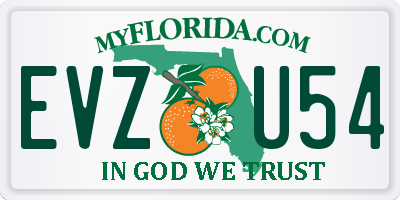 FL license plate EVZU54