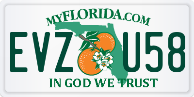 FL license plate EVZU58