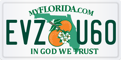 FL license plate EVZU60