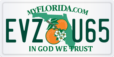 FL license plate EVZU65