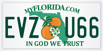 FL license plate EVZU66