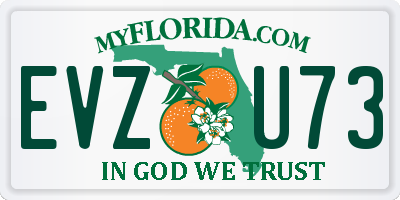 FL license plate EVZU73