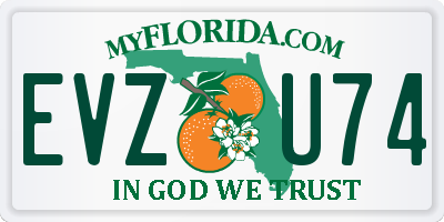 FL license plate EVZU74