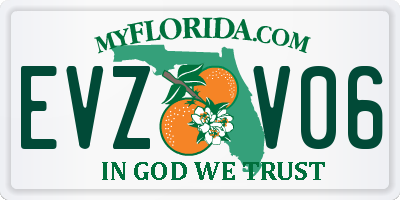 FL license plate EVZV06