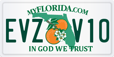 FL license plate EVZV10