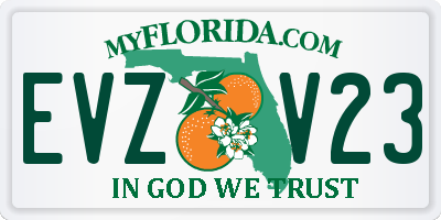 FL license plate EVZV23