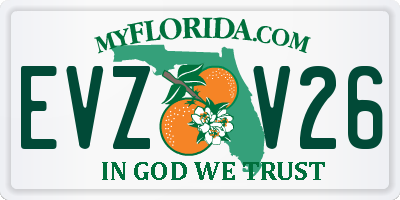 FL license plate EVZV26