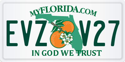 FL license plate EVZV27