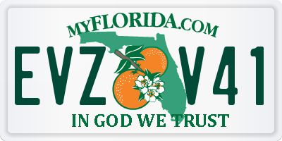 FL license plate EVZV41