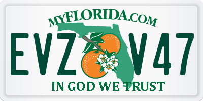 FL license plate EVZV47