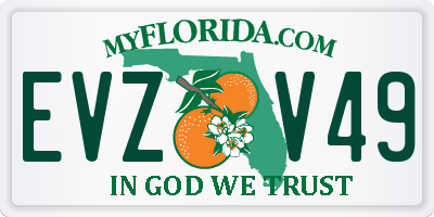 FL license plate EVZV49