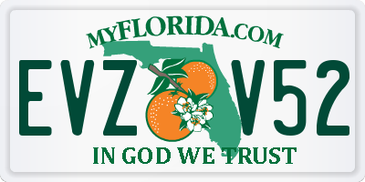 FL license plate EVZV52