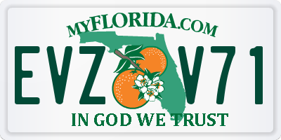 FL license plate EVZV71