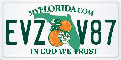FL license plate EVZV87