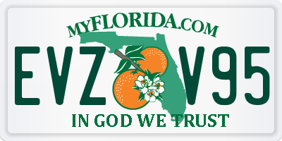 FL license plate EVZV95