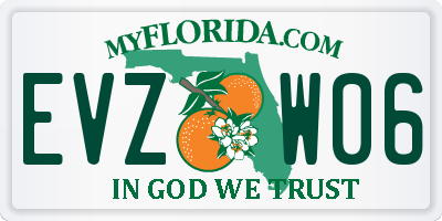 FL license plate EVZW06