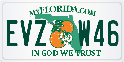 FL license plate EVZW46