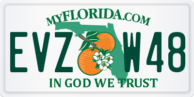 FL license plate EVZW48
