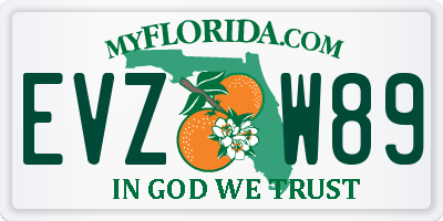 FL license plate EVZW89