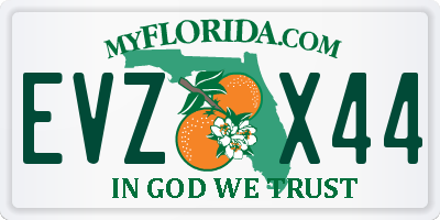 FL license plate EVZX44