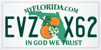 FL license plate EVZX62