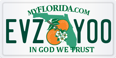 FL license plate EVZY00