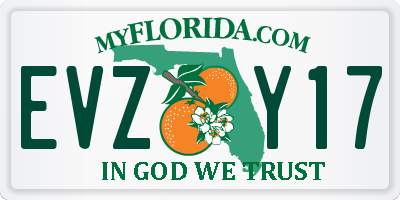 FL license plate EVZY17