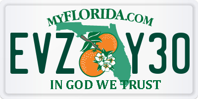 FL license plate EVZY30