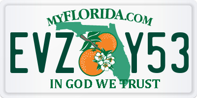 FL license plate EVZY53