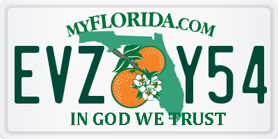 FL license plate EVZY54
