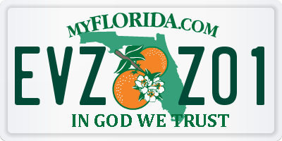 FL license plate EVZZ01