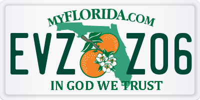 FL license plate EVZZ06