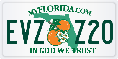 FL license plate EVZZ20