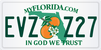 FL license plate EVZZ27