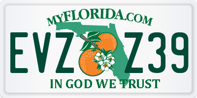 FL license plate EVZZ39