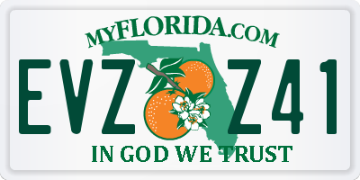 FL license plate EVZZ41