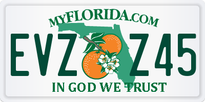 FL license plate EVZZ45