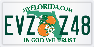 FL license plate EVZZ48