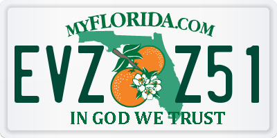 FL license plate EVZZ51
