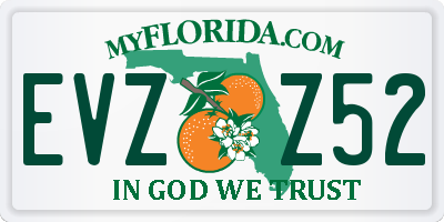 FL license plate EVZZ52