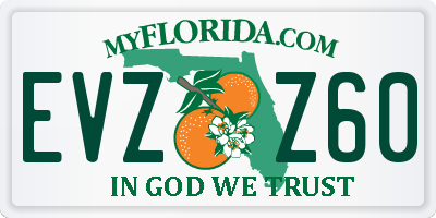 FL license plate EVZZ60