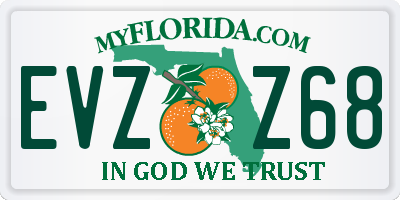 FL license plate EVZZ68